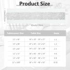 Metallic Style Silver Table Runner, Table Runners 90 Inches Long | Cotton Linen - Image 7