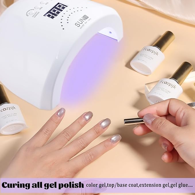 UV LED Nail Lamp, 48W Nail Dryer for Gel Polish with 30 Beads 4 Timers Smart Sensor Fast Curing Home Manicure Professional Salon Nails Art Tools Supplies