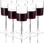Ciaell 12 Pack Clear Plastic Wine Glasses - 14Oz Plastic Wine Glasses - by Ciaell