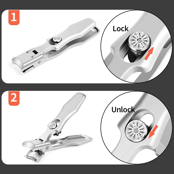 Nail Clippers for Men Toenail Clippers and Fingernail Clipper Toe Nail Clippers for Women Nail Clipper with Long Handle Wide Jaw