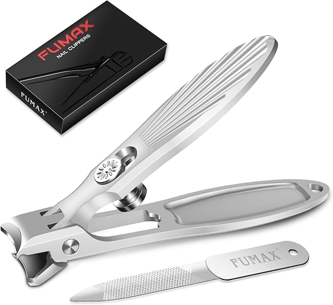 Nail Clippers for Men Thick Nails with Catcher, Large Toenail Clippers with Wide Jaw Opening for Seniors, Heavy Duty Long Handle Fingernail Clipper Gifts for Men Women Adult
