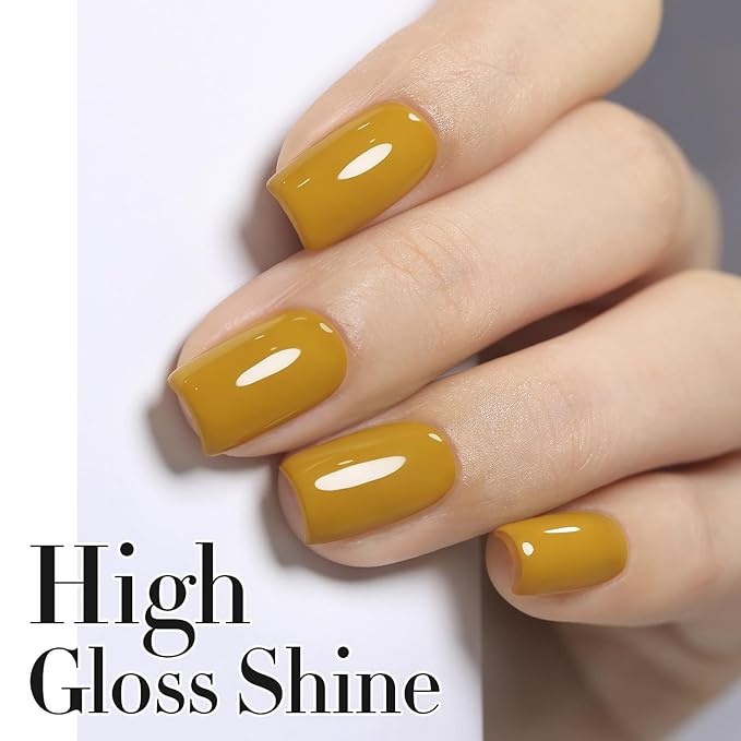 Double Rhythm Gel Polish 15ML Jelly Sheer Pastel Light Milky Color Pearl White Bottle 1 PC 0.5 OZ Full Size Nail Art Salon at Home (Yellow-D1462)