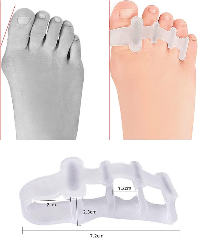 Gel Toe Separator, Toe Straightener for Nail Varnish Reusable Correctors for Overlapping Toes, Bunions, Hammer Toe, Pain Relief Toe Spacers, Pedicure Manicure Nail Art for Men and Women Toe Spreader