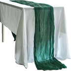 Efavormart 10ft Hunter Emerald Cheesecloth Table Runner - Image 7