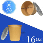 80 Pack Paper Soup Containers - Image 2