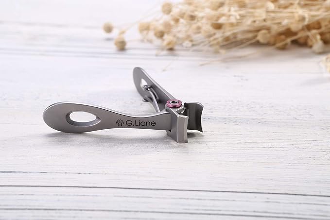 Stainless Steel Nail Clippers – G.Liane 15mm Wide Jaw Opening Nail Cutter for Toenails and Fingernails Salon Quality Nail Care Tools for Women and Men
