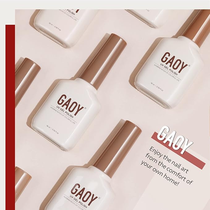 GAOY Ruby Red Gel Nail Polish, 16ml Soak Off UV Light Cure Gel Polish for Nail Art DIY Manicure at Home, Color 1154