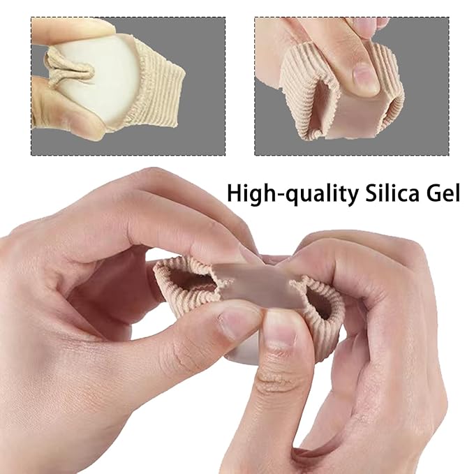 2PCS Gel Toe Separators for Overlapping Toes, Toe Spacers for Bunions Bunion Corrector for Women and Men, 2 Loops Bunion Corrector for First Two Toes