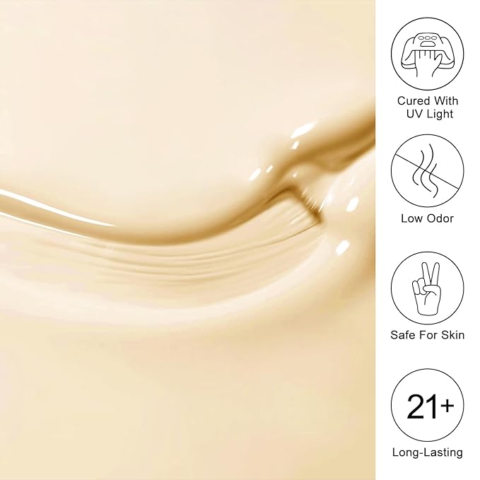 Imtiti Yellow Gel Nail Polish, Butter Yellow Nail Gel Polish High Gloss Soak Off UV LED Spring Summer Art Manicure Salon DIY Design 10ML