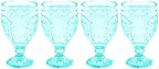 Fitz and Floyd Trestle Goblet Aqua Set of 4 by FitzandFloyd