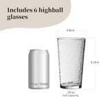 KLIFA- NICE- 20 ounce, Acrylic Highball Drinking Glasses, Stackable Plastic - Image 2