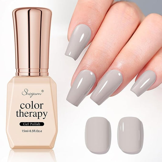 15ML Gel Nail Polish Light Gray Color Gel Polish Soak Off UV LED Manicure Art Salon DIY at Home