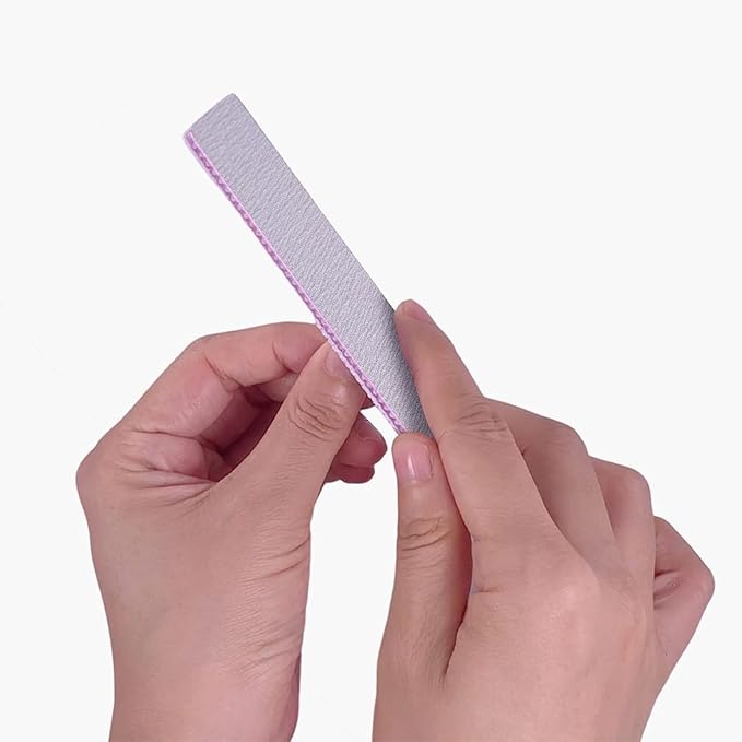 Nail Files (12 Packs), Professional 100/180 Grit Double Sided Emery Boards for Natural Nails Fingernail Toenail File Kit, Heavy Duty Emory Nail Filer Set Limas para Uñas Acrílicas Profesional