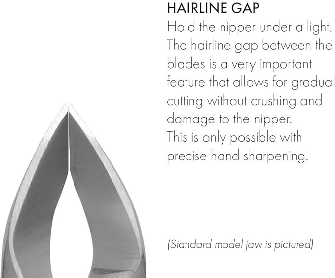 GERMANIKURE Tapered Professional Cuticle Trimmer - 3/4 Full Jaw Nipper - Ethically Made in Germany - FINOX Stainless Steel Sharp Cuticle Remover in Leather Case – Manicure Tool, r157, 7mm