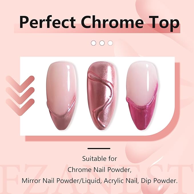 FZANEST Rubber Gel Top Coat Gel Nail Polish 15ML Ultra Shine No Wipe Thick 3D Nail Art Top Finish For Nail Strengthen Enhanced Plumping