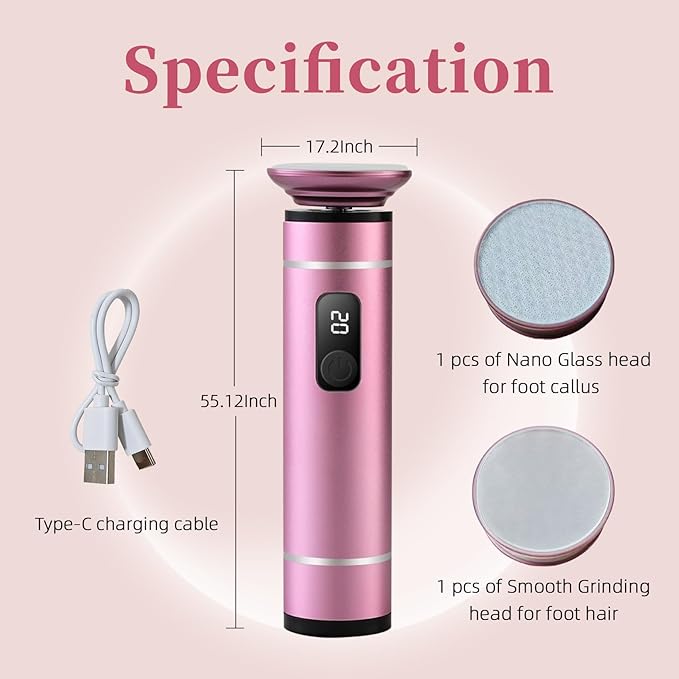 Electric Foot Callus Remover for Feet Pedicure Tools for Feet Callus Remover Foot File Electric Foot Callus Remover Pedicure Tools for Feet Foot File Callus Remover Foot Scrubber Dead Skin Remover
