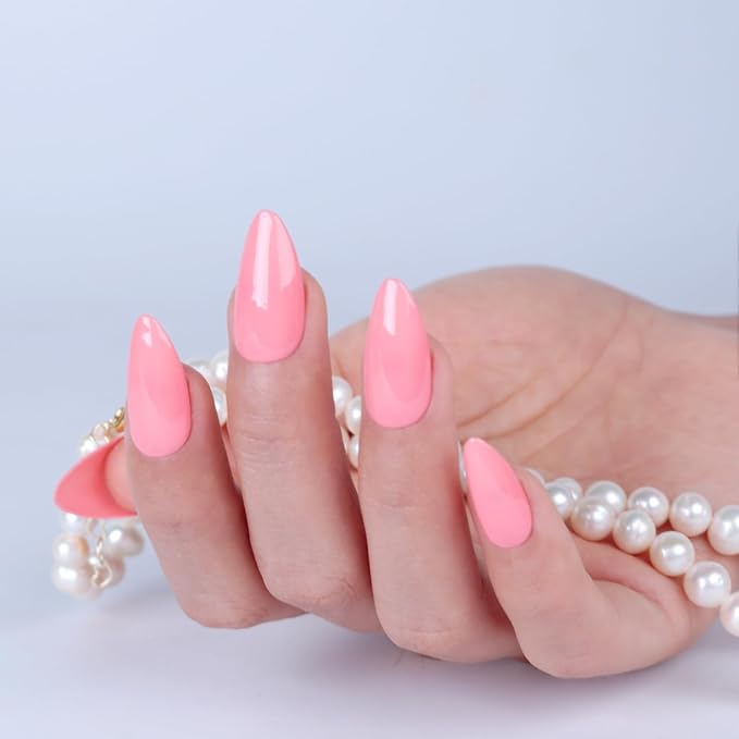 Imtiti pink Gel Nail Polish, 1 Pcs 0.5 fl oz Bright pink gel nail polish Color Soak Off Gel Polish Nail Art Manicure Salon DIY Nail Lamp Gel Nail Design Christmas Decoration