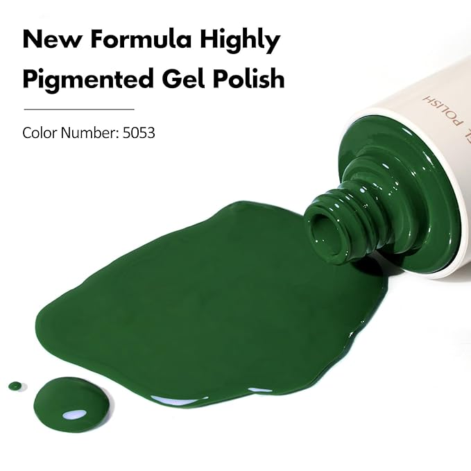 VENALISA Green Gel Nail Polish 1 Pcs 10ML Dark Green Gel Polish Soak Off Salon Manicure DIY at Home Nail Art For Girls Women