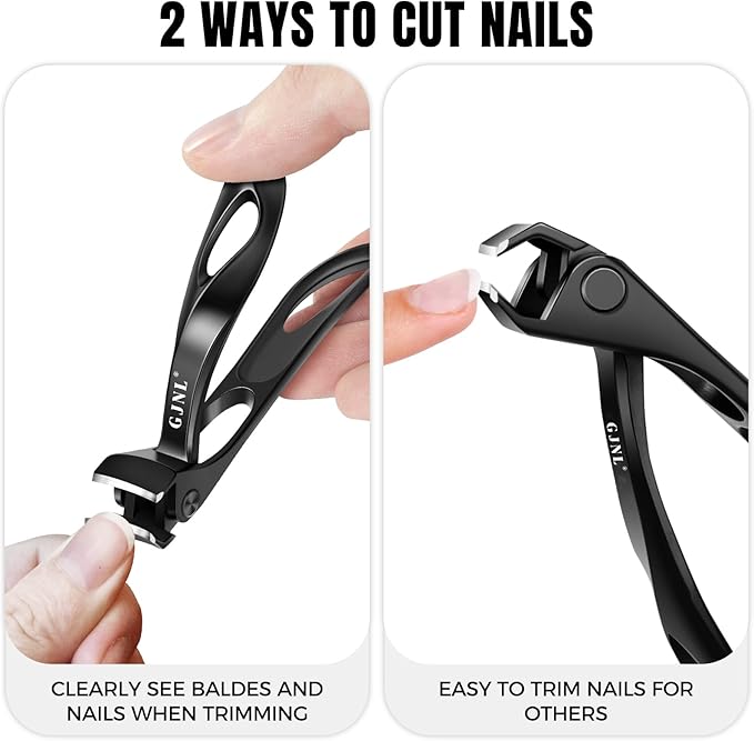 Toenail Clippers for Thick Nails, 2025 Stocking Stuffers Gifts for Men Nail Clippers with Wide Jaw Opening, Heavy Duty Large Finger Nail Clippers