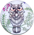 Watercolor Owl Round Coaster Set - Image 2