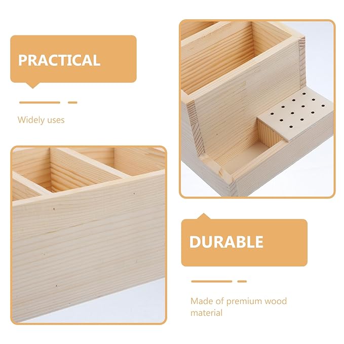 Mipcase Box Grinding Head Storage Box Manicure Tool Case Nail Tool Storage Case Nail Polish Holder Stand Nail Tool Holder Stand Nail Drill Bit Display Holder Major Wooden Acrylic
