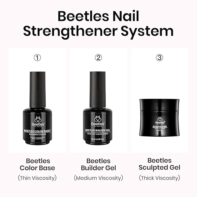 Beetles Hard Gel,Ivory Veil 1 oz 9 in 1 Nail Extension Sculpting Apex Building for Salon Professionals,Jelly White Builder Christmas Nails Gel,UV & LED Lamp Needed