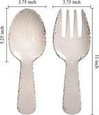 UPware Crackle Melamine Salad Servers, Serving Utensil Set, Includes Serving - Image 2