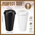 Honeydak 45 Pack 16 oz Reusable Coffee Cups - Image 4