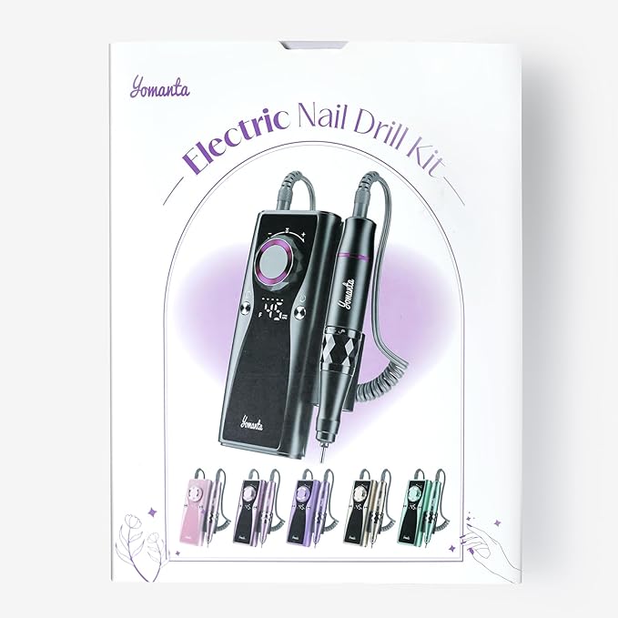 Electric Nail Drill Professional Kit: 45,000 RPM USB Rechargeable Efile Nail Drill Nail File with 12 Bits for Polishing Gel/Acrylic Nails- Portable Manicure Tool Set for Salon/Home-Rose Gold