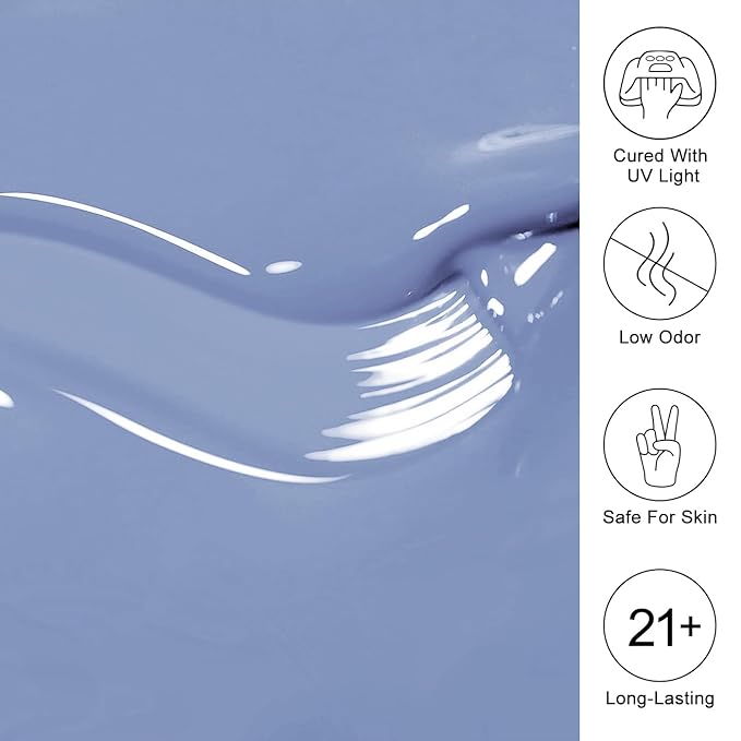 Imtiti Gel Nail Polish 0.5 Fl Oz Pewter Grey Gel Polish, Soak Off LED U V, DIY Nail Art Starter Kit For Women & Girls