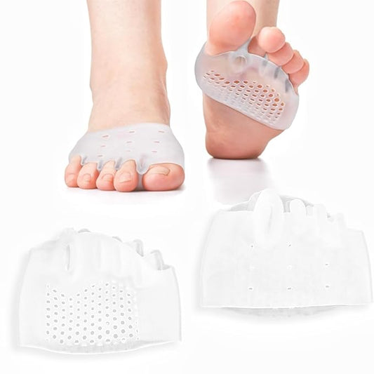 2PCS Silicone Toe Separators – Soft High Elasticity Toe Spacers for Women with Breathable Holes, Foot Support Correct Comfort Corrector Tool for Overlapping Toes