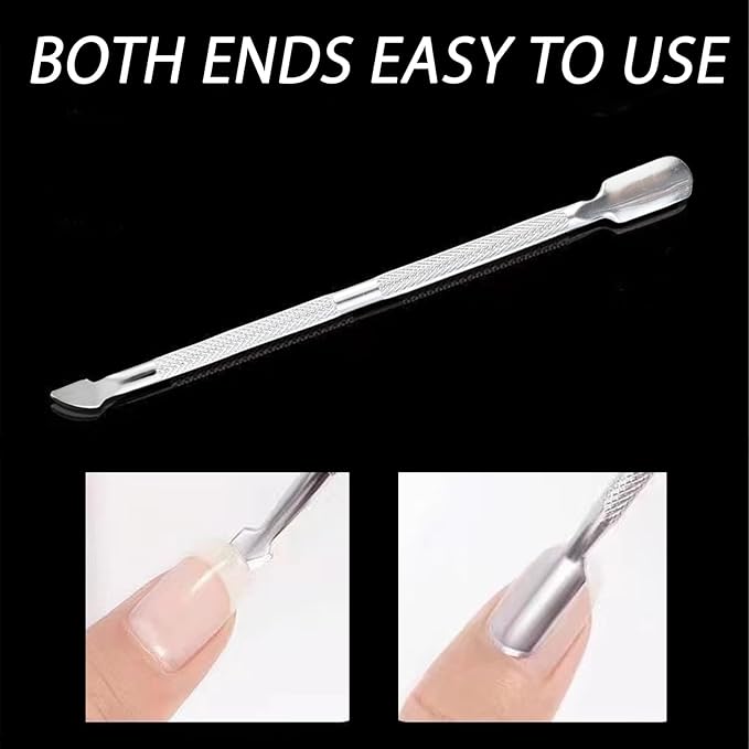 4 PCS Professional Cuticle Remover Kit Stainless Steel Nail Care Tools with Trimmer Pusher Precision Nippers for Perfect Manicure