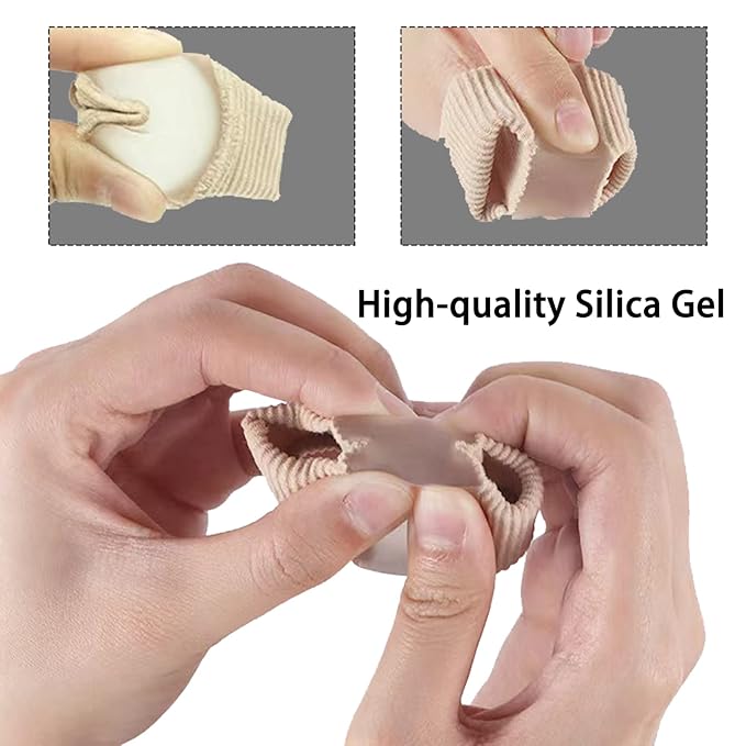 12 Packs Gel Toe Separators for Overlapping Toes, Toe Spacers for Bunions Bunion Corrector for Women and Men, 2 Loops Bunion Corrector for First Two Toes