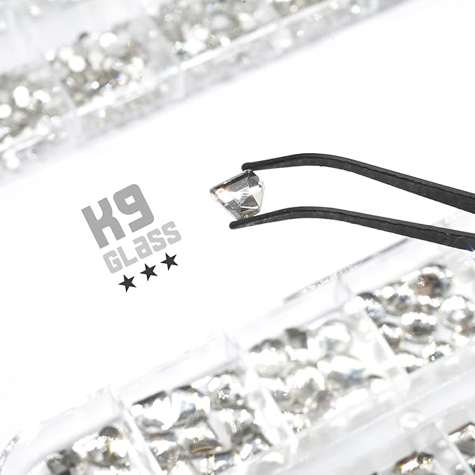 4080Pcs Silver Clear Nail Rhinestones Crystal White Stones More Quantity 1.5-4mm Flatback Round Beads K9 Glass Gems Nail Art Diamonds Jewels Charms for Nails Face Eyes Makeup Shoes DIY Crafts