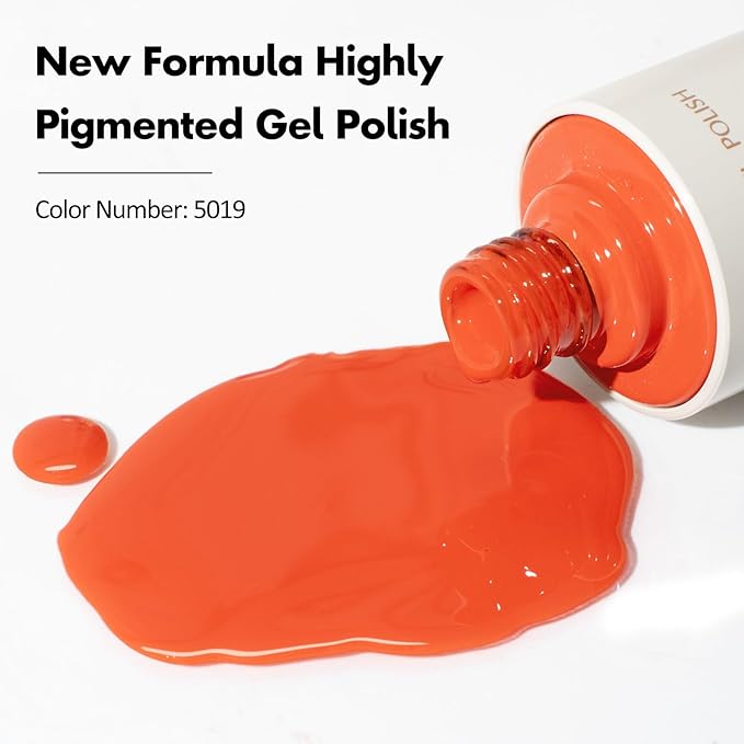 VENALISA Orange Gel Nail Polish 1 Pcs 10ML Soak Off UV Gel Salon Manicure DIY at Home Nail Art For Girls Women