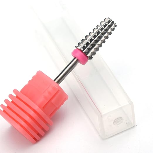 Nail Carbide 5 in 1 Nail Drill Bit,Two Way Use for Left and Right Handed,Acrylic or Hard Gel Remover Drill Machine Accessory (3XC)