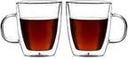 Amlong Crystal Double Wall Glass Coffee Mugs 12 oz by Amlong+Crystal