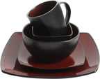 Gibson Elite Soho Lounge Square Reactive Glaze Stoneware Dinnerware Set - Image 5