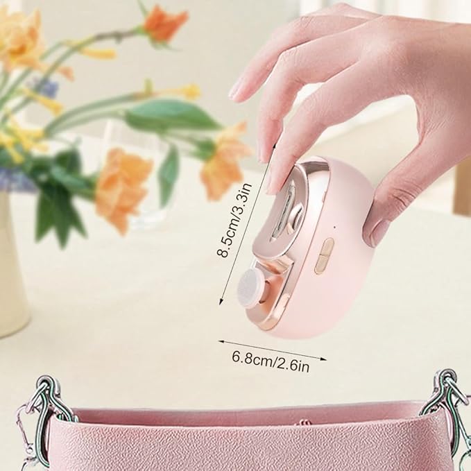 Electric Nail Clippers, 2026 New 3-in-1 Automatic Electric Nail Clipper with Polishing, Multi-Functional Electric Nail Trimmer Toe Fingernail Clippers for Kids Adults Seniors Women Men (Purple)