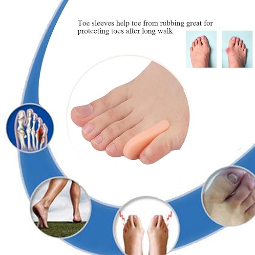 10 Pcs Pinky Toe Separator, Little Toe Straightener Gel Toe Spacers for Men Women Walking, Running, Overlapping, Bunion Corrector and Bunion Relief