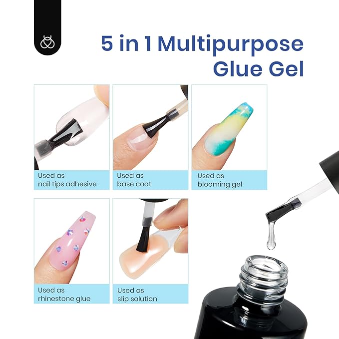 Beetles Gel Nail Kit Easy Nail Extension Set With Etch X Nail Tips 504Pcs Half Matte Medium Coffin Shaped Tips 5 in 1 Nail Glue Base Gel and Innovative Led Lamp Diy Art at Home Nail Kit