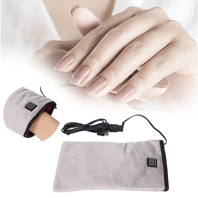 Heated Gloves,3 Settings Electric Heated Mittens Gloves for Arthritis and Hand Therapy, Hand Warmer Gloves for Spa Hand Care Women Beauty Nail Art Manicure (Grey)