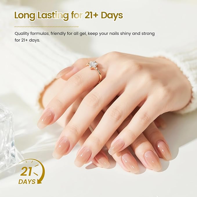 JODSONE Base Coat Gel,16.5ml 3-in-1 Builder Base Coat Gel No Wipe Foundation, Nail Tips & Overlay Structure, Long Lasting, U V/LED Curing for DIY Nail Art