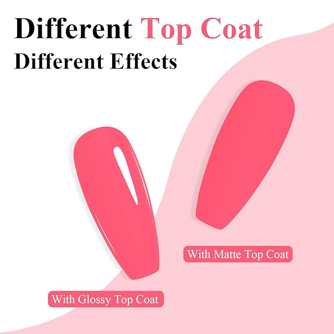 Imtiti Pink Gel Nail Polish, Rose Pink Gel Polish High Gloss Soak Off UV LED Nail Gel Polish Spring Summer Art Manicure Salon DIY Design 10ML