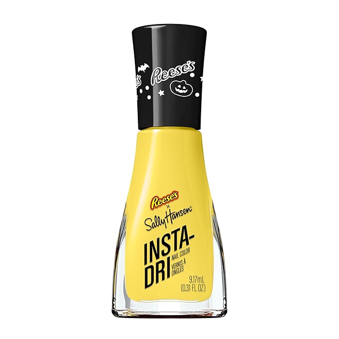 Sally Hansen Insta-Dri Reese's Nail Polish | Quick Dry, Long Lasting, Streak-Free Shine | Opaque, Glossy | 738 REESE’S Rep | Muted Yellow Nail Color