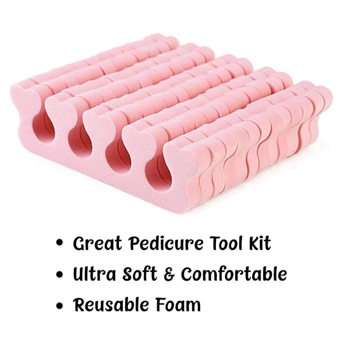 Toe Separators Toe Spacers (12 Pairs)- Apply Nail Polish During Pedicure Manicure - Stocking Stuffers for Ladies Women Teens Girls Kids - Nail Spa Party Supplies