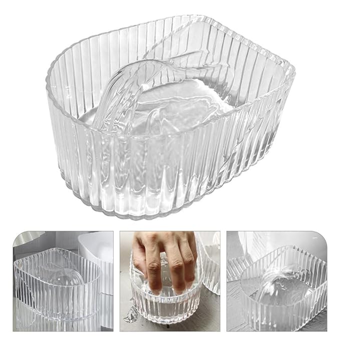 FRCOLOR 2pcs Manicure Hand Soak Bowl Cosmetology Supplies Clear Tray White Gel Manicure Bowl Nail Gel Remover Dish Nail Color Removing Salon Supplies Art Bowls