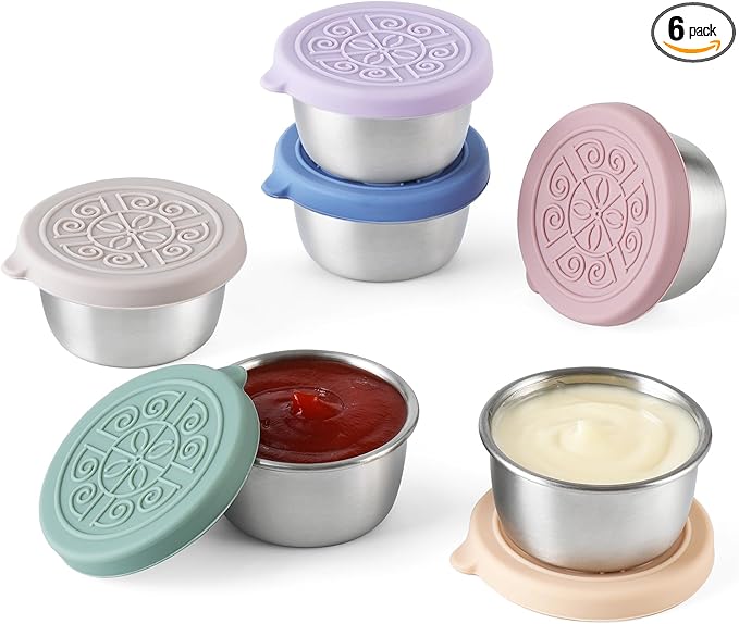 VITEVER Salad Dressing Container To Go, 1.6 oz Small Condiment Containers by VITEVER