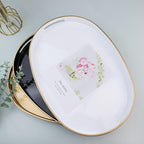 Gold Oval Decorative Tray with Handles, Versatile Serving Tray - Image 2