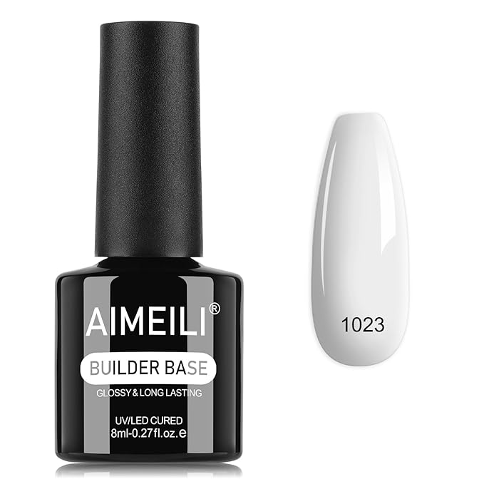 AIMEILI Builder Nail Gel, Hema Free, Cruelty Free, Vegan, Nail Strengthener Enhancement Building Rubber Base Coat for Manicure - BD1023
